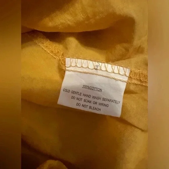 Here comes the sun mustard sleeveless dress size M - Picture 6 of 7